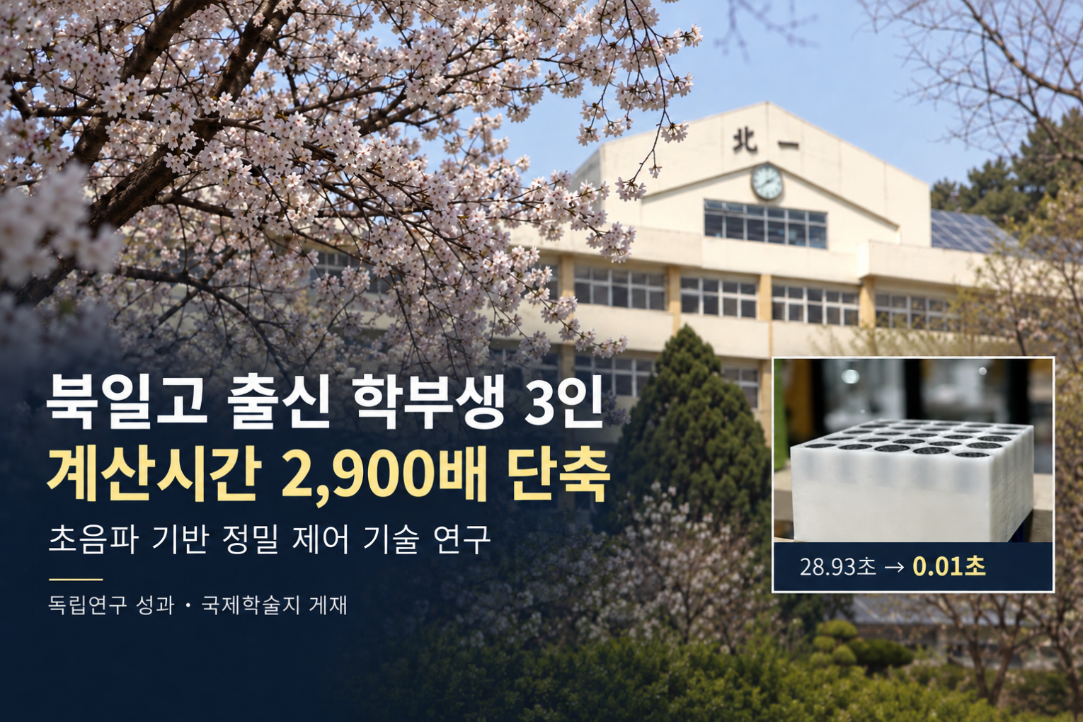 북일고 46기 졸업생 3명, 지도교수 없이 국제학술지 논문 게재